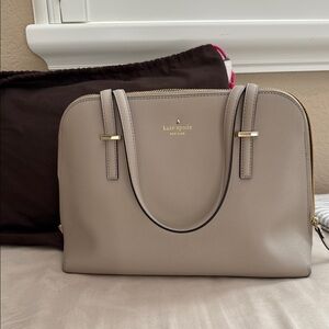 Kate Spade Tan Satchel Dome-Shaped Leather